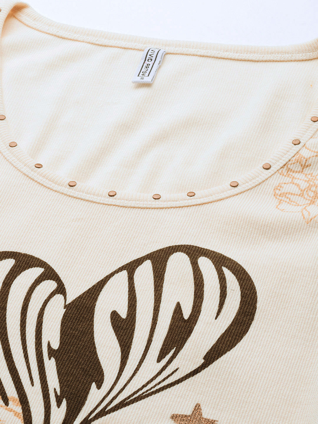 Cream sleeveless tank top