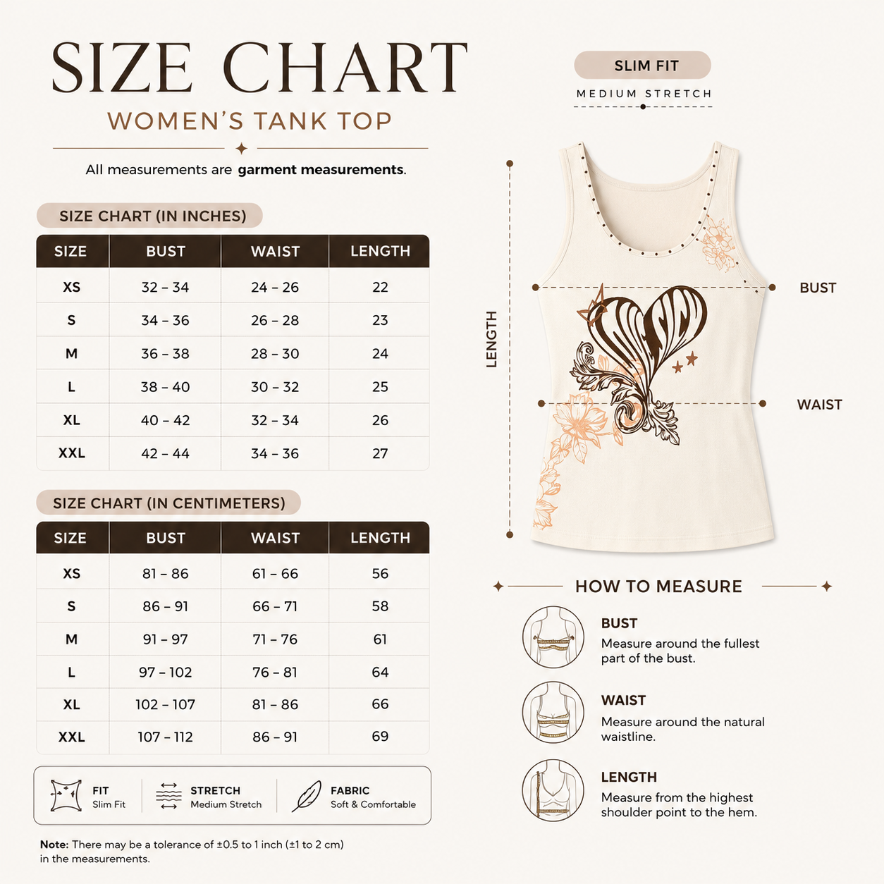 Cream sleeveless tank top