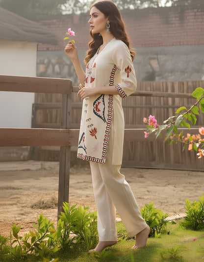 Ivory Garden Elegance Co-Ord Set