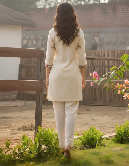 Ivory Garden Elegance Co-Ord Set
