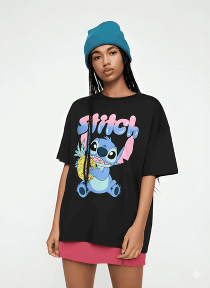 Stitch Cartoon Oversized T-Shirt