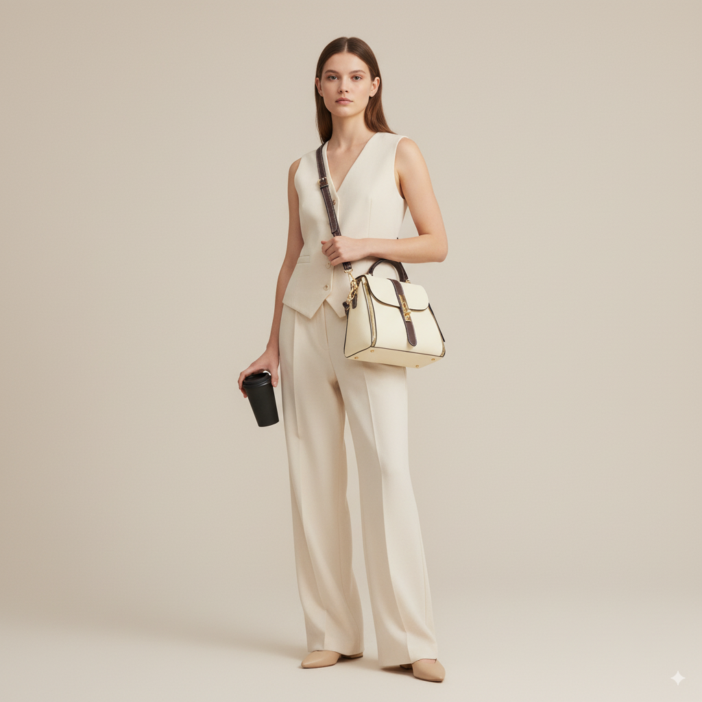 Chic Cream Shoulder Bag