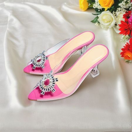 Pink Mules with Heels