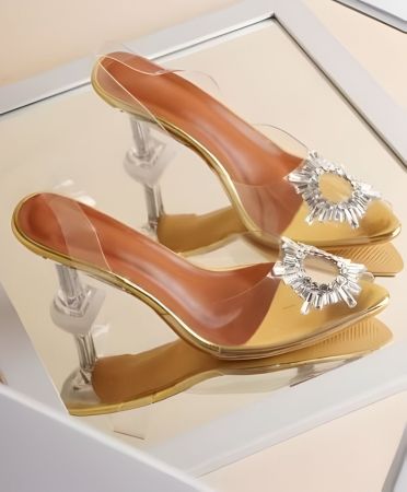 Luxe Gold Crystal Heel