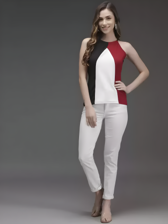 Color Block Sleeveless Top
