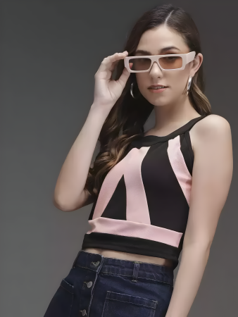 Geometric Crop Top