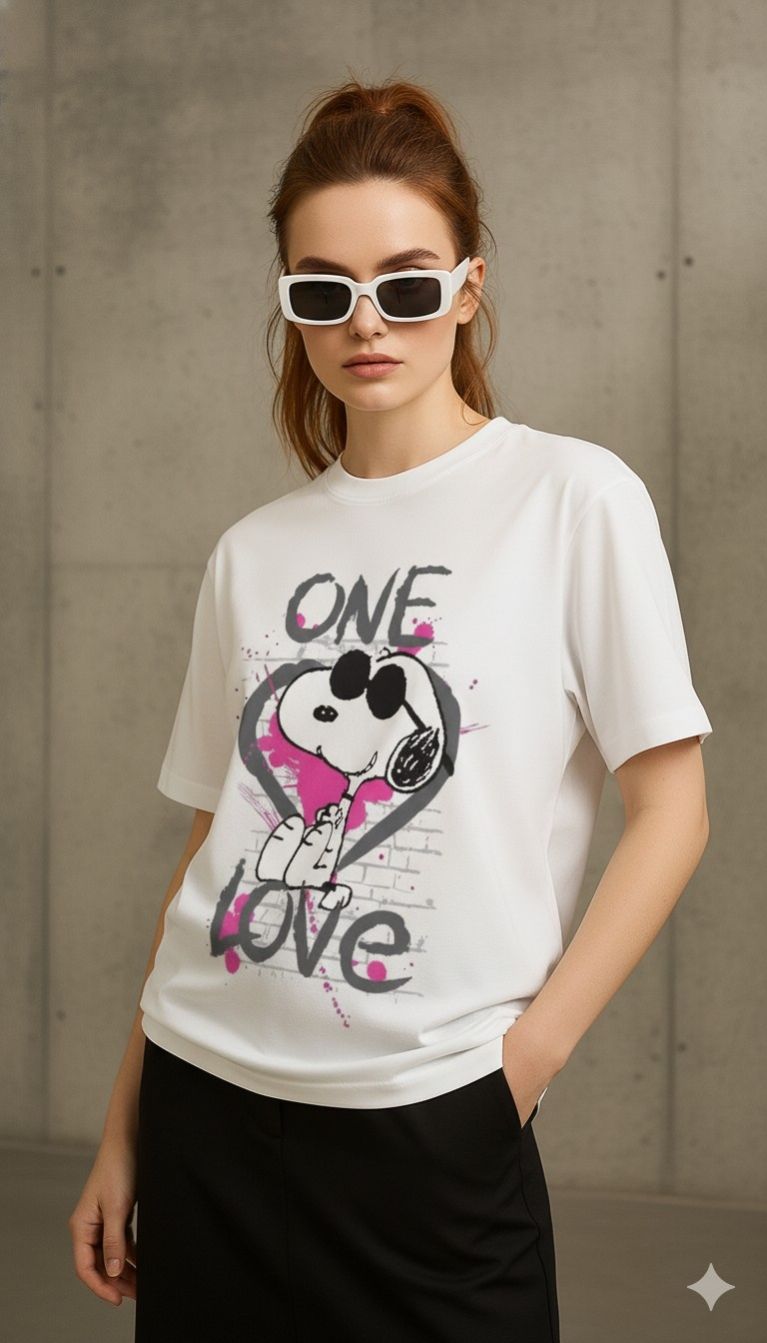 One Love Snoopy Oversized T-Shirt