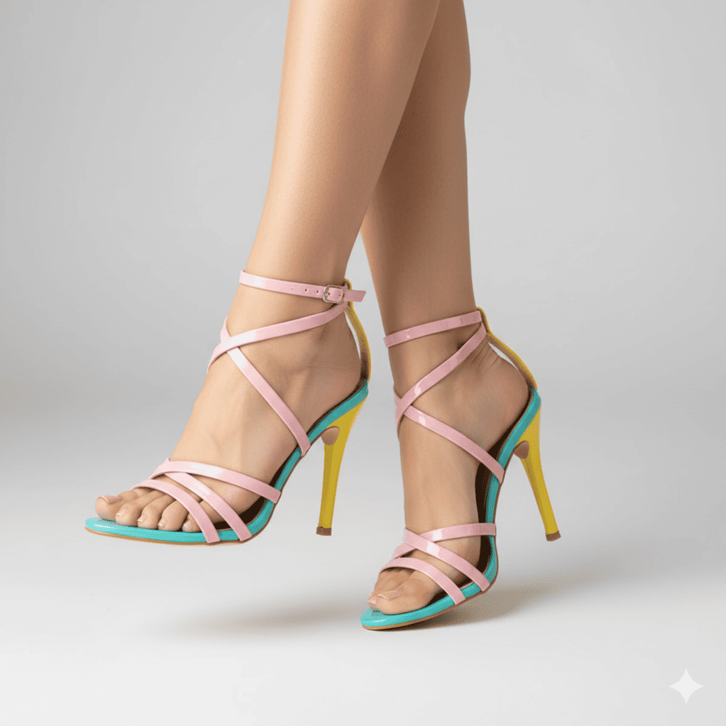 Strappy Multicolor High Heel