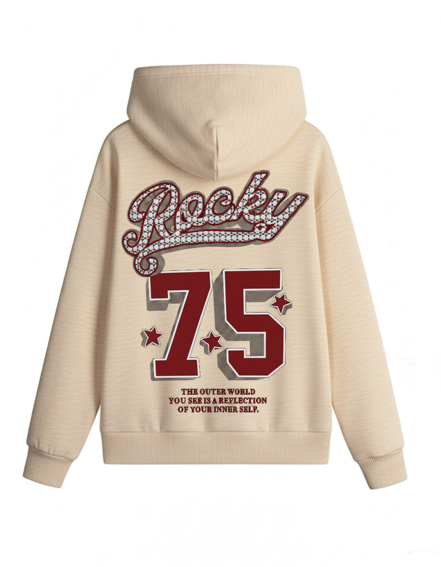 Rocky 75 Rhinestone Embellished Oversized Hoodie