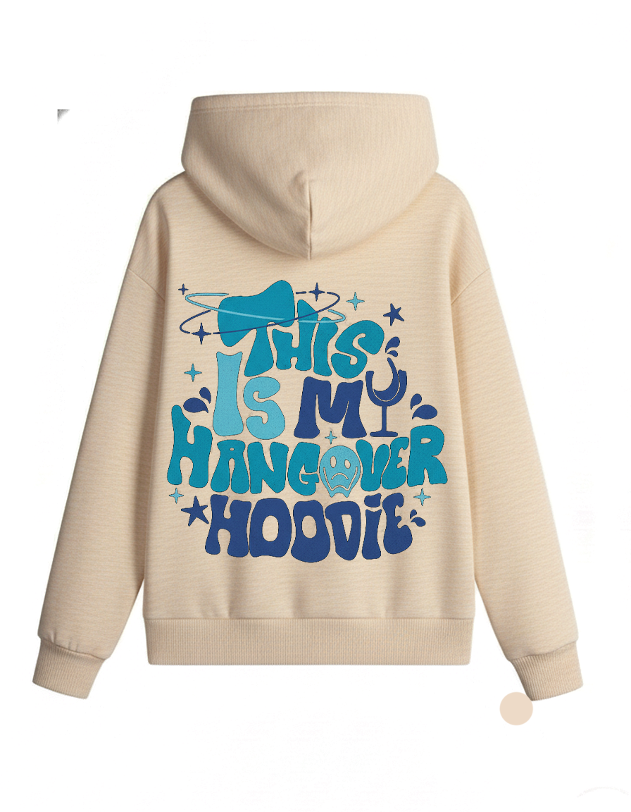 This Is My Hangover Hoodie" Cozy Oversized Pullov