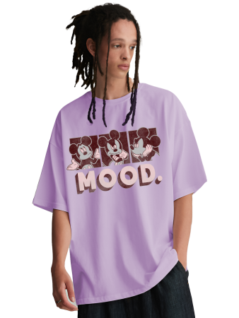 Mood Cartoon Oversized T-Shirt – Lavender
