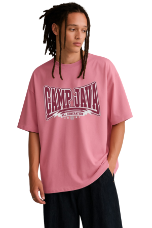 Oversized Graphic Camp Java Tshirt