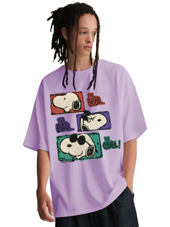 Oversized Lavender Snoopy T-Shirt