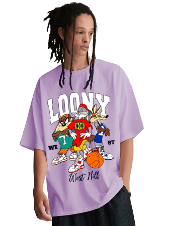 Loony Street Legends – Oversized Lavender T-Shirt