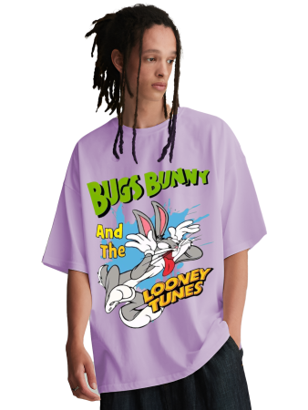 Bugs Bunny Drip – Oversized Lavender T-Shirt