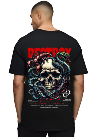 Destroy the Old – Venom Skull Oversized T-Shirt
