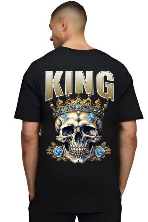 Royal Skull King Graphic Oversized T-Shirt