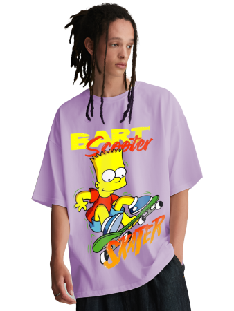 Bart the Skater – Oversized Lavender T-Shirt