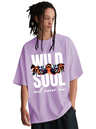Wild Soul Will Never Die – Oversized Lavender T-Shirt