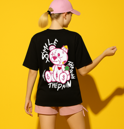 Graffiti Bear Oversized T-Shirt