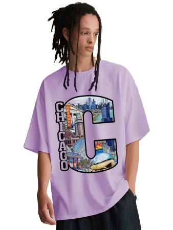 Chicago Cityscape" Oversized T-Shirt