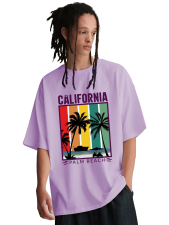 California Palm Beach" Oversized T-Shirt