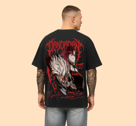 Demoncast" Oversized Anime Graphic T-Shirt