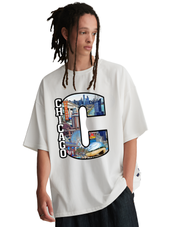 Chicago Cityscape Oversized Tee