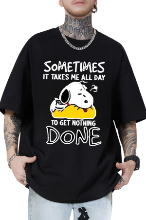 Lazy Day Snoopy Oversized T-Shirt