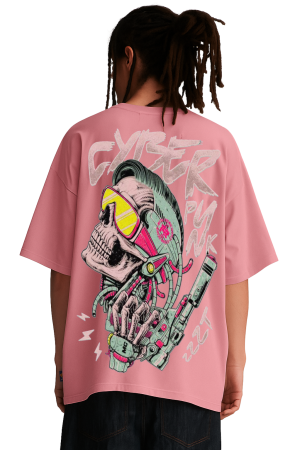 Cyberpunk Skull Oversized T-Shirt