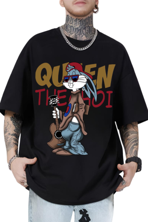 Street Bunny 'Queen The Hoi' Graphic Oversized T-Shirt