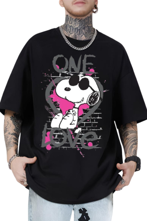 Snoopy Graffiti 'One Love' Oversized T-Shirt