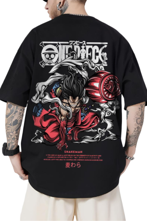 One Piece Snakeman Luffy Oversized Anime T-Shirt