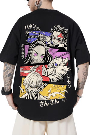 Demon Slayer Squad Graphic Tee – Anime Streetwear