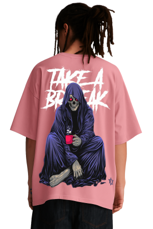 Take A Break Grim Reaper Oversized T-Shirt