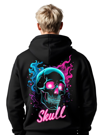 Neon Skull Glow Hoodie